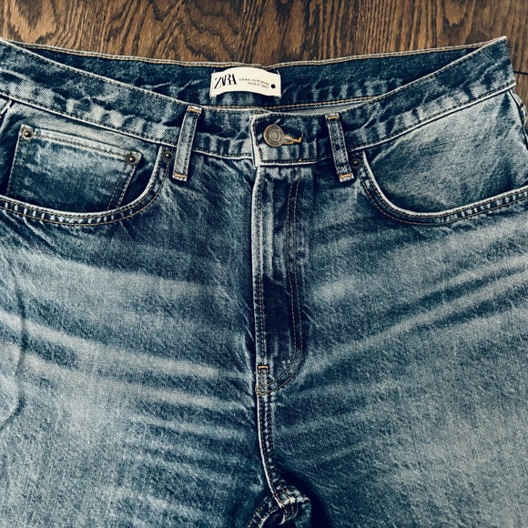 ZARA Straight 5 Pocket The Perfect Blue Jeans - Picture 3 of 4